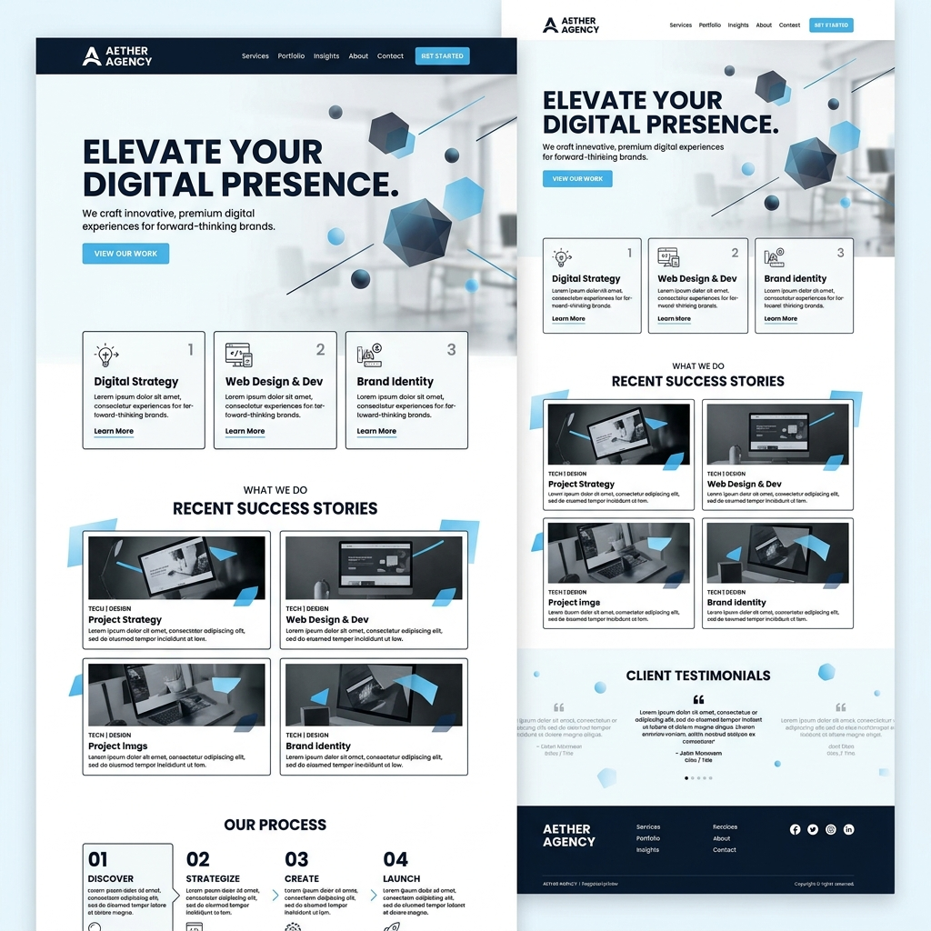 Modern Business Website & Web Application Mockup